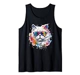Gato Persa, Colorido Gato Persa Camiseta sin Mangas