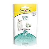 GimCat Denta comprimidos - Snack para gatos funcional que favorece el cuidado bucodental - Pack de 8 (8 x 40 g)