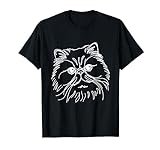 Line Art Dad Mom Cat - Gato persa Camiseta