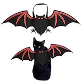 Disfraz de murciélago para mascotas, disfraz de cosplay, disfraz de Halloween para perros, Halloween, fiestas, divertidos disfraces para mascotas, gato y perro, traje de murciélago (edición 2)