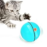 WWVVPET Bola de Gato,Juguete Gato Interactivo para Mascotas,Carga USB Juguetes para Gatos Pelotas,Giratoria Automática de 360 Grados,para Ejercicio Animal Doméstico (Azul)