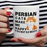 Taza de gato persa – Taza de café persa – Regalo de mamá persa – Taza de gato persa lindo – Gatos persas Make Me Happy You Not So Much