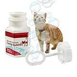 Sysdisen Burbujas de Hierba gatera | Botella de con Varita de Burbujas Catnip | Juguete para Gatos perfumado con Aceite Esencial Natural Apto para Mascotas para Gatitos de Interior