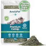 AmeizPet Catnip Grass para Gatos Premium, Catnip Treats para Entrenamiento y Juego, 25g (0.06 Oz)