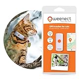 Weenect Cats 2 - Rastreador GPS para Gato | Seguimiento GPS en Vivo | Sin límite de Distancia | El rastreador más pequeño del Mercado | Funciona con suscripción