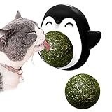 Bola Catnip Juguetes para Gatos Pelota interactiva para Gato Una Bola de Hierba gatera Que Gira 360º con Tapa de Almacenamiento y 1 Bola de Hierba gatera reemplazable para Gatos